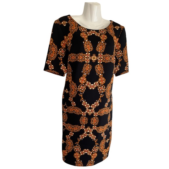 New Jewel print dress back zip size 12 - Picture 3 of 13